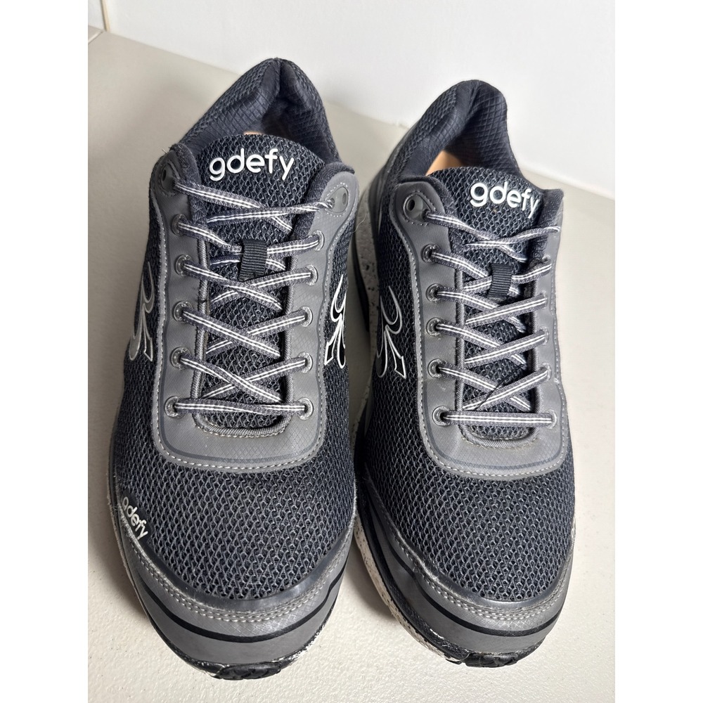 Gravity Defyer Mens G-Defy Ion Walking Shoes Grey Black TB9024MGS-M Size 13